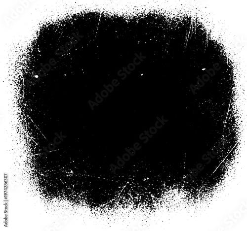 Black splatter brush stroke effect on white background with splatter background abstract distressed backdrop distress