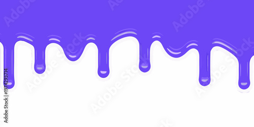 Vibrant blue dripping paint or liquid against a white background