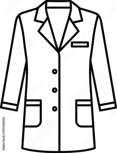 line drawing of a business jacket
