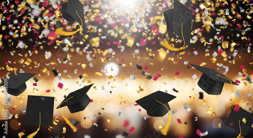 Celebratory layout for academic achievement and commencement ceremonies