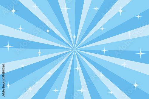青色のキラキラサンバースト背景