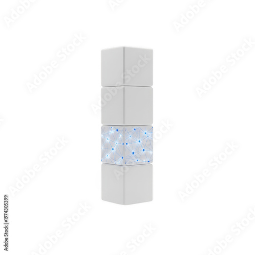 Abstract concept of technology and innovation with geometric shapes