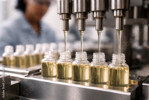   Cosmetic Bottling Close-Up
