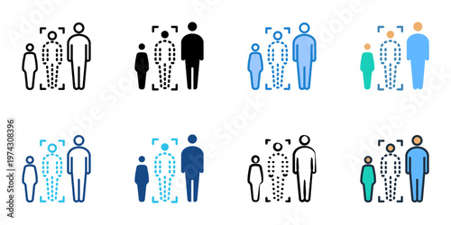 Adolescence icons set multiple style collection. Editable stroke 
