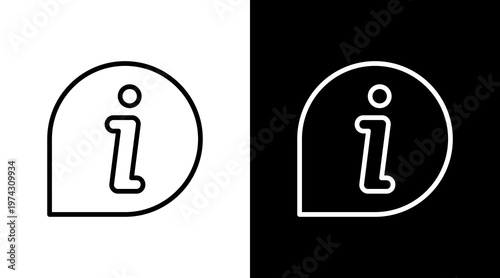 Info White Icon Set Design