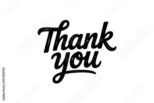 Elegant Thank You Message Isolated On Transparent Background For Use