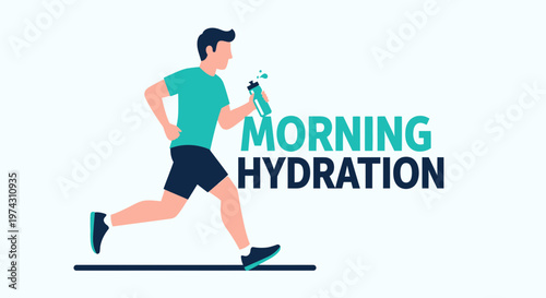 Active Morning Hydration Runner Staying Refreshed During Exercise