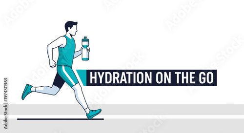 Active Runner Carrying Water Bottle Hydration On The Go Workout Essential