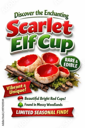 Scarlet elf cup mushroom, a rare seasonal find