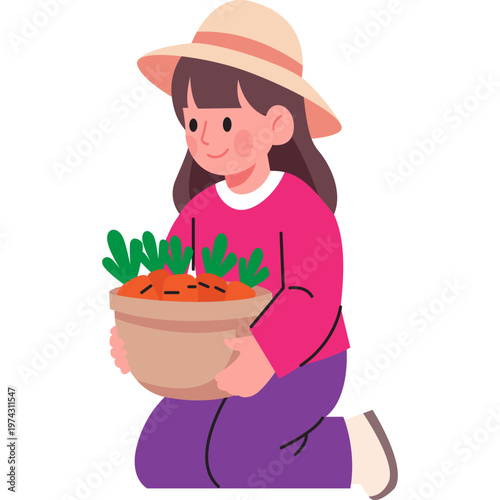 Activities of a Farmer Illustration