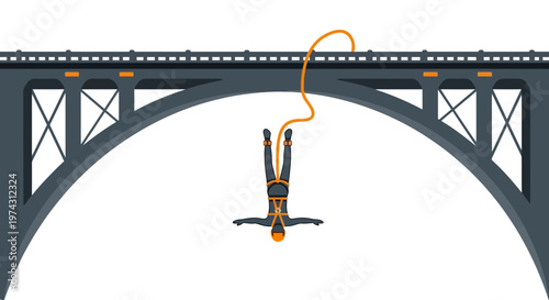 Adrenaline Junkie Takes Leap From Grand Bridge with Bungee Cord