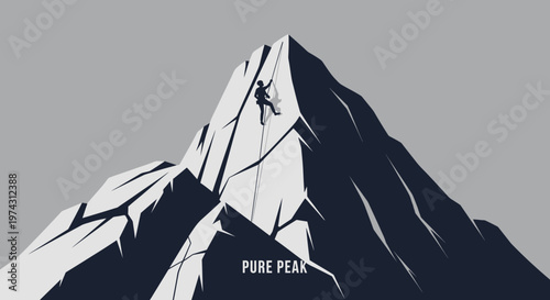 Adventures Ascent Climber Reaching Summit Extreme Sport