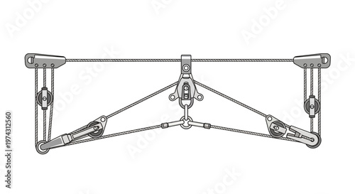 Advanced Mechanical Pulley System With Multiple Sheaves And Lines