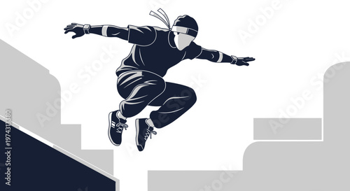 Agile Ninja Leaping Through Urban Architecture with Dynamic Motion