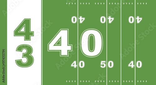 American Football Field Yard Lines And Numbers