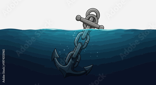 Anchored Marine Vessel Security And Stability At Sea