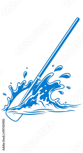 Aqua Netting Tool Splashing Water Cleanliness Service Concept