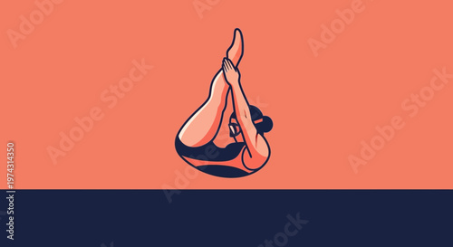 Artistic Depiction Of A Swimmer In A Unique Pose