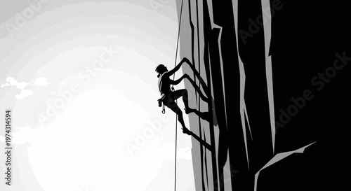 Ascending Majestic Peaks A Symbol Of Determination And Extreme Adventure