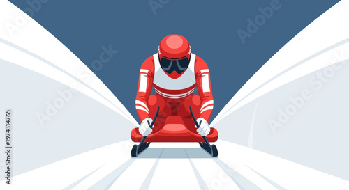 Athlete In Motion During Winter Sport Competition