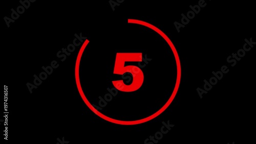 Circle countdown timer 35 seconds animation from 35 to 0 seconds, 35 Seconds countdown timer, Countdown timer, circle countdown animation for special deal Promotions. 4K video