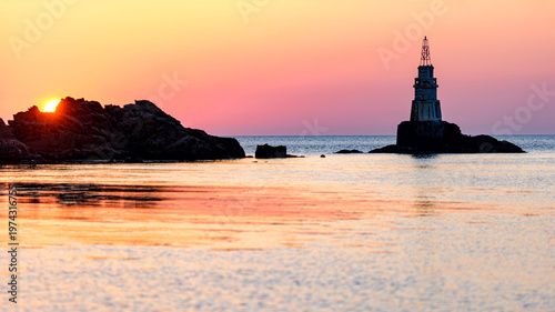 lighthouse at sunset