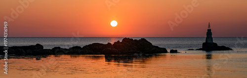 lighthouse at sunset