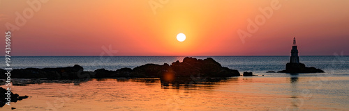 lighthouse at sunset
