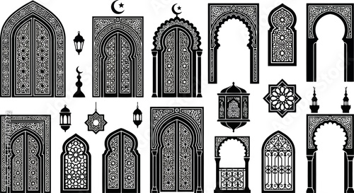 Islamic Door & Window Silhouette Set