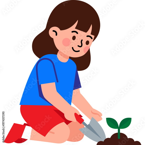 Activities of a Farmer Illustration