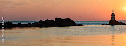 lighthouse at sunset