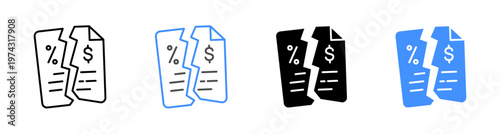 Credit Agreement Termination and Debt Free Icon Vector Illustration Editable