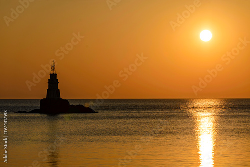 lighthouse at sunset
