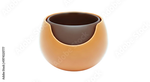 Modern Brown and Orange Vase