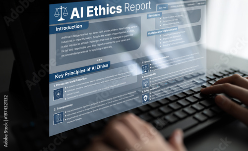 Billede på lærred AI is transforming society, raising important ethics questions
