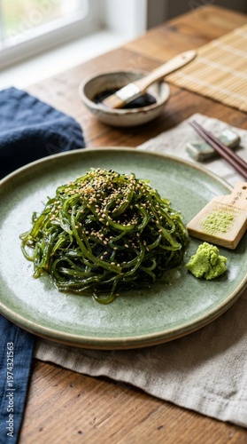 Seaweed Wakame Salad with Sesame Seeds