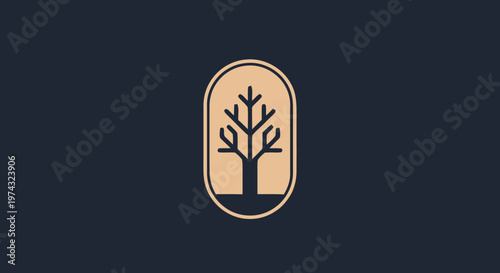 Elegant Tree Logo - Minimalist Design for Branding and Identity.