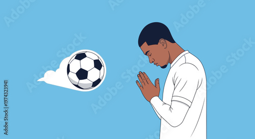 Athletic Devotion A Soccer Player Prays for Victory