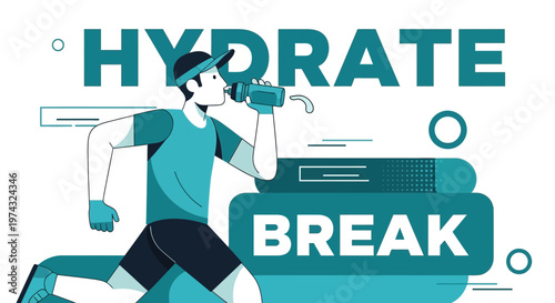 Athletic Hydration Break And Refreshment During Intense Training