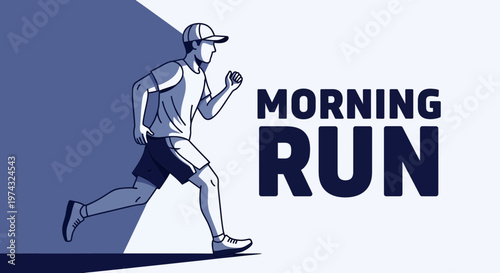 Athletic Male Person Energized For Morning Exercise