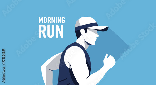 Athletic Man Engaging In A Morning Jogging Activity