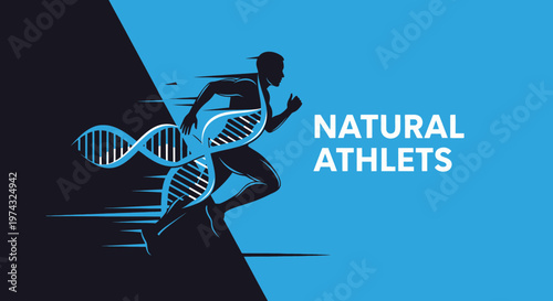 Athletic Performance And Genetic Blueprint Concept