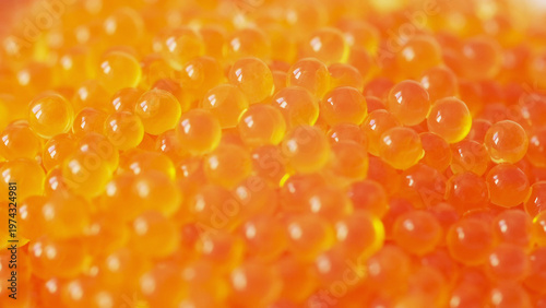 Red caviar closeup macro view