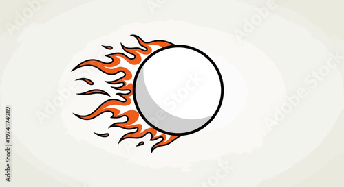 Ball On Fire Speed Concept Motion Graphic