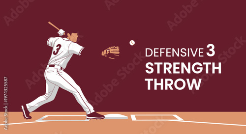 Baseball Player Executing A Powerful Defensive Strength Throw