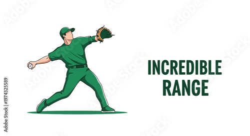 Baseball Player In Action Illustrating Exceptional Throwing Capability
