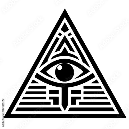 Eye of Horus triangle silhouette