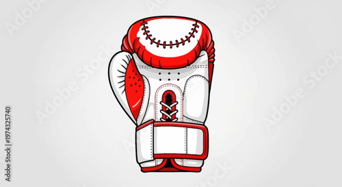 Bold Boxing Glove Illustration For Sports And Combat Themes
