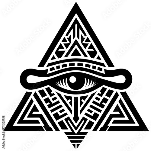 Eye of Horus triangle silhouette