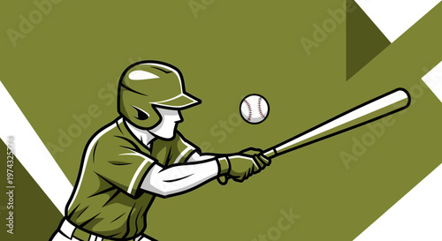 Baseball Player Swinging Bat Capturing Action And Sport Dynamic Energy